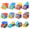 Coche de Juguete Certificado CPC para Niños de Tira Hacia Atrás Dibujo Animado Vehículo de Ingeniería Camión de Bomberos Regalo Máquina de Peluches 3 Mini 6 Años