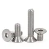 Tornillos Maquinados de Acero Inoxidable 316 con Cabeza Avellanada y Zócalo Hexagonal M2~M16 Estándar Universal Din7991 Tornillos de Zócalo Hexagonal Antióxido