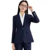 Traje Azul Marino Traje para Mujer en Primavera y Otoño Lugar de Trabajo Estilo Ligero y Maduro Ropa de Trabajo para Mujer Traje Formal Profesional de Alta Gama
