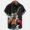 Camisa hawaiana de manga corta informal con estampado 3D de playa para hombre, estilo hawaiano, holgada, de verano, estilo transfronterizo