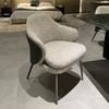 Silla de Comedor Francesa Antigua Media Hogar Lujo Ligero Alto Sentimiento Mesa de Comedor Silla Anji Diseñador Posmoderno Hotel Respaldo Taburete