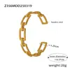 Pulsera Abierta de Cadena con Corte Geométrico Nuevo Transfronteriza Acero Inoxidable Chapado en Oro Real de 18K Joyería de Moda Personalizada al por Mayor