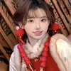 Pasador de Pelo con Borla de Campana Roja de Pompones para Año Nuevo 2026 Festivo Pinza para Cabello de Bebé Año del Caballo Saludo de Año Nuevo Accesorio para el Cabello Venta al por Mayor