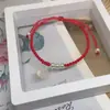 Pulseira Marca Yinfu Tecida à Mão Ajustável Corda Vermelha Corda de Mão Feminina Namorada Estudante Presente Tanabata Pulseira