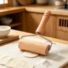 Rodillo de madera de haya para uso doméstico, rodillo de madera maciza de doble extremo, rodillo para masa de dumplings, rodillo para extender masa