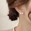 Aretes de moda coreana aretes pequeños de cereza aretes de plata esterlina para mujer 2024 nuevo diseño explosivo aretes de perlas