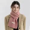 Cachecol de Tricô Elegante Versátil Cor Sólida Estilo Coreano Imitação de Caxemira para Mulheres, Cachecol Quente de Inverno Macio para Casais, Xale Unissex