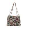 Bolsa de Hombro o Axila de Moda Tendencia Estampada de Gran Capacidad, Puntadas Literarias y Elegantes, Nuevo Estilo Otoño 2025
