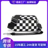 Bolso de Pecho de Ajedrez Mismo Estilo que Lulu Moda para Hombres y Mujeres Bolso Cruzado de un Solo Hombro Ligero Bolso Deportivo para Viajes al Aire Libre Running Riñonera