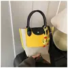 Bolso Cruzado Mini de Bloques de Color Lindo de Nicho Transfronterizo 2025 Nuevo Bolso Cubo de Moda Cruzado Bolso de Mano Bolso de Hombro para Viajes Portátil