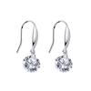 Damila prata de lei s925 brincos de um diamante estilo Chanel Coreia do Sul Dongdaemun joias gancho de orelha brincos pingentes atacado