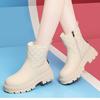 Botas de Nieve para Mujer Estilo Nuevo 2026 Zapatos de Algodón para Mujer Invierno Forradas de Borrego Gruesas Cálidas Suela Gruesa Botas Blancas Botines para Mujer