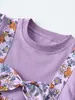 Vestido de Manga Larga Estilo Nuevo Primavera y Otoño para Niños de 2 a 8 Años, Vestido de Moño para Niñas, Vestido de Princesa, Estilo Occidental