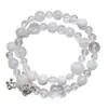 [Yunduo Bobo] Pulsera de Cristal Blanco de Cristal Natural para Mujer, Pulsera Versátil de Regalo al por Mayor