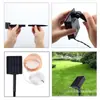 Lámpara solar LED de cadena alambre de cobre lámpara decorativa navideña luces de cadena para jardín exterior patio lámpara con forma de hierro