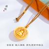 Tienda de oro con fuerte retención de color Oro de arena vietnamita incrustado con diamantes Collar de calabaza giratoria Cadena para suéter Nuevos accesorios de estilo chino para mujer