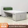 Cama litera estándar para campamento Marco de cama de hierro Gabinete interior para dormitorio de empleados Cama alta-baja Cama individual de dos pisos Mesa y silla