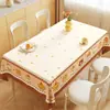Toalha de Mesa Desenho Animado Simples 2026, À Prova d'Água e de Óleo, Fácil de Limpar, Bonita e Atmosférica, Capa Retangular para Mesa de Centro