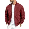 Chaqueta de piloto casual unisex para otoño e invierno, de gran tamaño, con cremallera de gamuza, cuello alto, manga larga, prenda exterior de Amazon