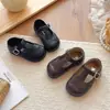 Zapatos de Cuero para Niñas 2026 Otoño Nuevos Zapatos Individuales para Niñas Zapatos de Princesa Estilo Británico Transpirables Suela Suave Zapatos para Bebé