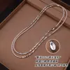 Estilo de Zhao Liying ~ Cadena de Suéter de Perlas de Plata Rota Collar Largo Nuevo Chinoiserie Lujo Accesible Collar Apilado de Cuentas de Mijo