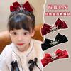 Festivo Rojo Año Nuevo clip para el cabello de niña Princesa cabeza accesorios para el cabello lazo cinta pasador clip para niña festival de mediados de otoño tocado