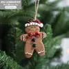 Homem de Gengibre Pintado com Resina Transfronteiriço Biscoito de Natal Homem Pêndulo de Árvore de Natal Acessórios Decorativos Pêndulo Estoque Pronto Atacado