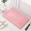Alfombrilla de Piso de Color Sólido Simple Imitación Cachemira Transfronteriza Felpudo para Puerta de Baño Absorción de Agua Antideslizante Alfombrilla para Pies Doméstica Suave Aislamiento Frío Alfombrilla de Piso