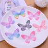 Tule de una Sola Capa Mariposa Accesorio para el Cabello Malla de Simulación Calcomanías para Uñas Decoración de Ramo Pendientes Accesorios Hechos a Mano DIY Venta al por Mayor