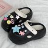 Zapatos de Cueva Nanbo Wan con Suela Gruesa para Mujer Verano Estilo Coreano de Moda Combinan con Todo Celebridad de Internet Y2K Estrella Mejorada Suela Suave Sandalias de Dedo