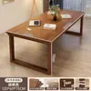 Escritorio de Madera Maciza para Sala de Estar, Escritorio Largo Grande, Mesa de Lectura y Estudio, Banco de Trabajo Doble para Computadora en Casa, Mesa Larga