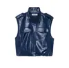 Fabricante Mayorista de Ropa para Mujer Transfronteriza Moda Estilo Europeo y Americano Primavera y Otoño 2026 Chaleco de Efecto Piel con Correa de Bolsillo