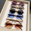 Nuevas Gafas de Sol Retro Transfronterizas con Imitación de Madera, Gafas de Sol Ovaladas de Moda Europeas y Americanas, Gafas de Sol de Alta Gama de Moda Anti-UV