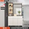 Gabinete de Entrada Frente a la Puerta, Gabinete Divisorio para Sala de Estar, Estantería de Almacenamiento, Gabinete de Almacenamiento de Lujo Ligero, Gabinete de Pantalla para Puerta, Gabinete de Zapatos Integrado