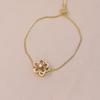 Pulsera Femenina Celebridad de Internet Flor de Cinco Pétalos Moda Nicho Flor Bauhinia Giratoria Colorida Pulsera de Zirconia Pulsera Femenina