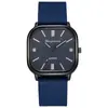Reloj Popular Transfronterizo para Mujer, Reloj Cuadrado de Gama Alta de Nicho, Joyería de Estilo Retro de Moda de Silicona, Esfera Personalizada, Cuarzo