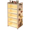 Estantería Doméstica de Acero, Librería Infantil, Armario de Almacenamiento, Armario de Almacenamiento Grande de Montaje en Pared, Gabinete Metálico de Múltiples Niveles de Pie
