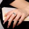 Anillo de Esmalte de Flor de Plata 9999 Pie de Plata Carácter Moda para Mujer Estilo Nacional Personalidad Combinable Anillo Abierto