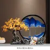 Adornos de pintura de fortuna en arenas movedizas a gran escala, gato de la fortuna, decoración para oficina, sala de estar, mueble de TV, mueble de vino, regalo de inauguración de casa, casa nueva