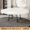 Mesa de Comedor Plegable, Mesa Redonda de Nuevo Estilo Chino, Mesa de Comedor Pequeña para Hogar en Apartamento, Mesa Redonda de Comedor, Mesa de Comedor Grande para Hotel