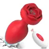 Recarregável 1App Controle Remoto 10 Frequências Rosa Vibratória Plug Anal Desenvolvimento Crisântemo Contas Anais Vibratórias Suprimentos para Masturbação Anal