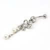 Joyería al por mayor para perforaciones del cuerpo humano anillo para el ombligo aleación diamante lazo uña perla anillo umbilical fabricantes de Yiwu