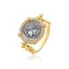 Anillo de Moneda Antigua Griega Giratorio Estilo Ins Europeo y Americano Transfronterizo Plata de Ley Diseño de Nicho de Alta Calidad Anillo para Dedo Índice 925