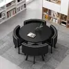 Mesa e Cadeiras Simples Modernas para Negócios e Recepção de Convidados, Mesa Redonda Pequena para Lanchonete de Chá com Leite, Mesa de Jantar