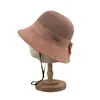 Sombrero de Pescador Estilo Coreano con Lazo para Mujer, Modelo Nuevo con Ranura Trasera, Hueco, Transpirable, Sombrilla, Sombrero de Protección Solar para Viajes al Aire Libre y Playa