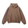 Novo Moletom em Estoque, Jaqueta Moletom para Homens e Mulheres, Estilo Tendência Solto para Outono e Inverno com Mangas Caídas, Cor Sólida com Fleece