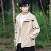 Jaqueta com Capuz Estilo Montanha para Homens Primavera e Outono Americana Funcional com Zíper Marca Tendência Bonita Tamanho Grande Casual