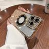 Adequado para Capa de Celular Magnética com Strass para Apple 17 Pro Max, Película de Lente Anti-Queda Gradiente para iPhone 16, Capa Protetora 15