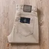 Pantalones casuales rectos holgados de alta gama para hombre, verano 2023, nuevos, rectos, de algodón puro, microelásticos, finos, pantalones de mezclilla