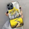 Adecuado para carcasa de vidrio templado para Apple 15, funda protectora de flor de colza silvestre 17PROMAX, iPhone 16